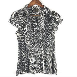 Serenade New York Black and White Blouse Size S